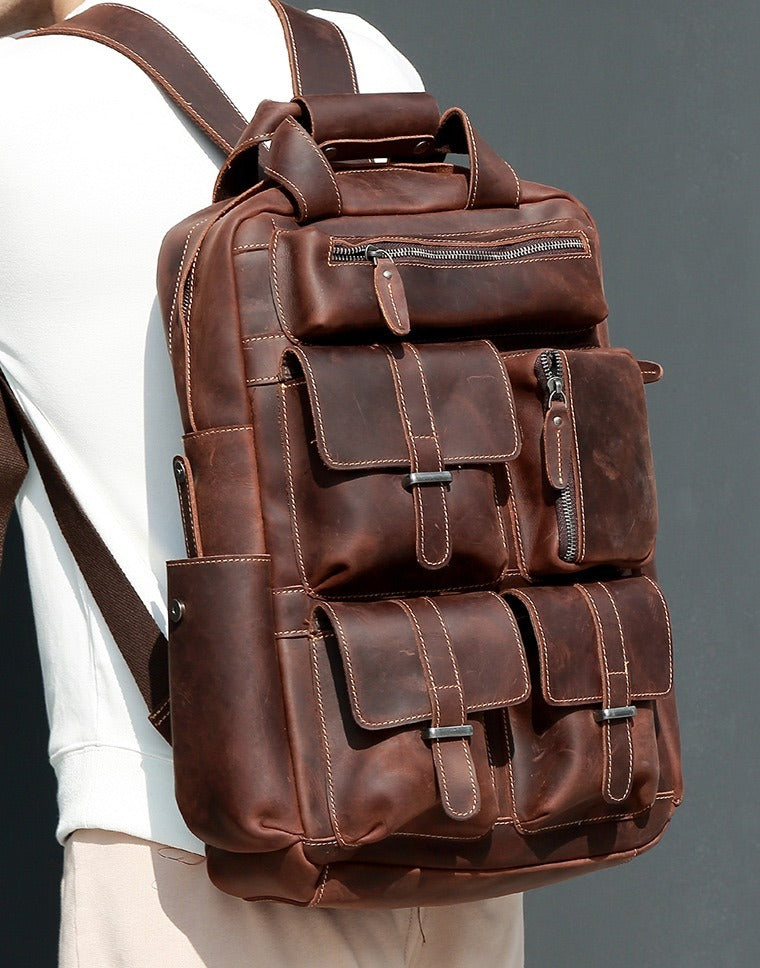 Gen Z Brown Leather College Bag