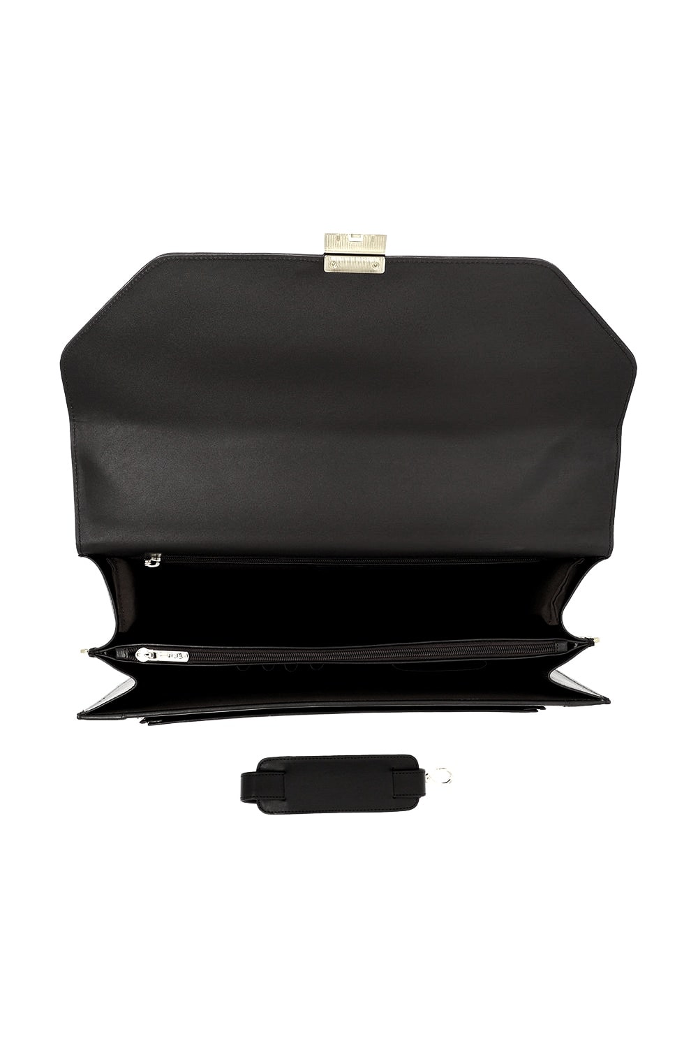Classic Black Leather Laptop Bag