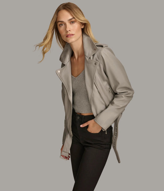 Premium Leather Jacket - Fancy Grey Leather Jacket