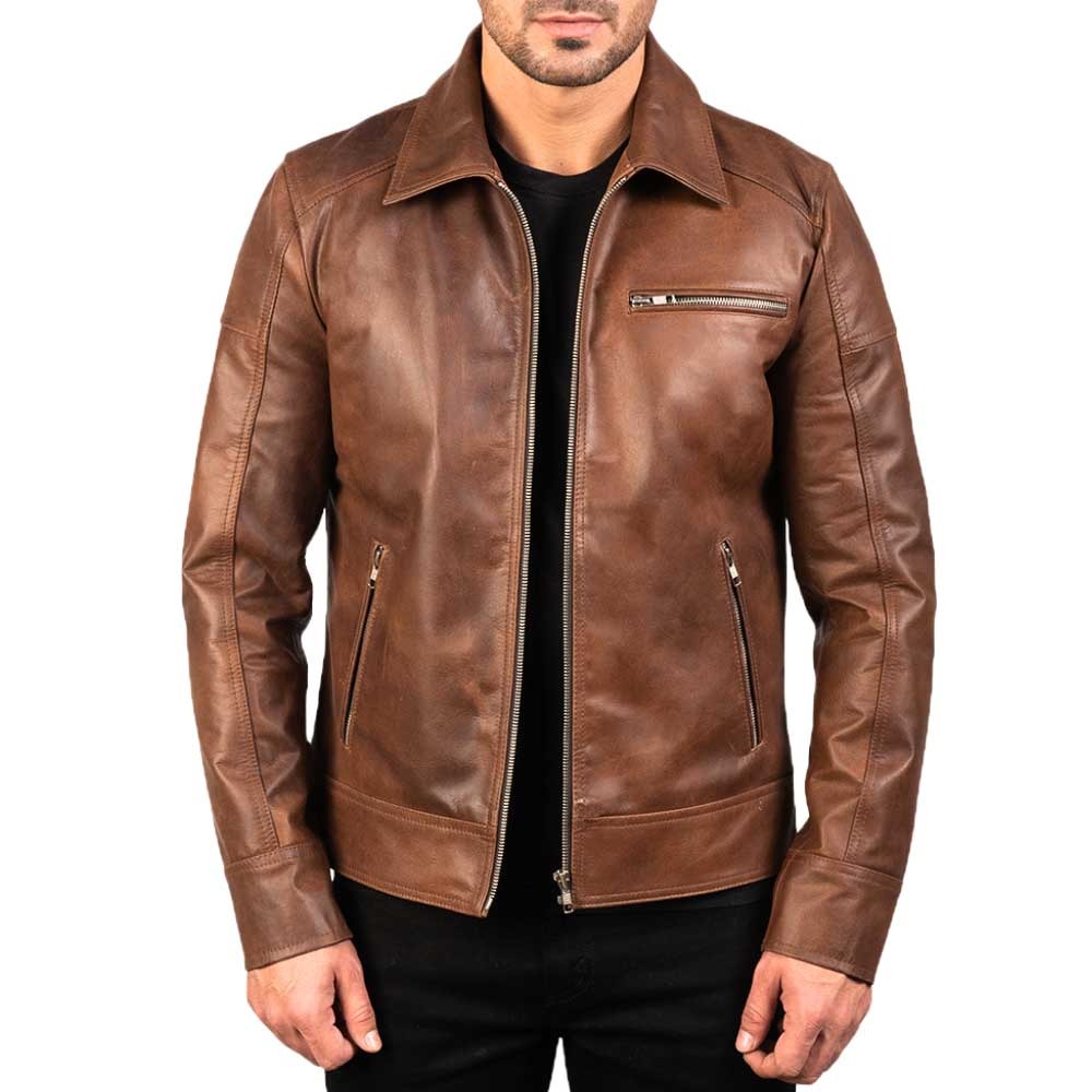 Men’s Classic Levi’s Style Leather Jacket