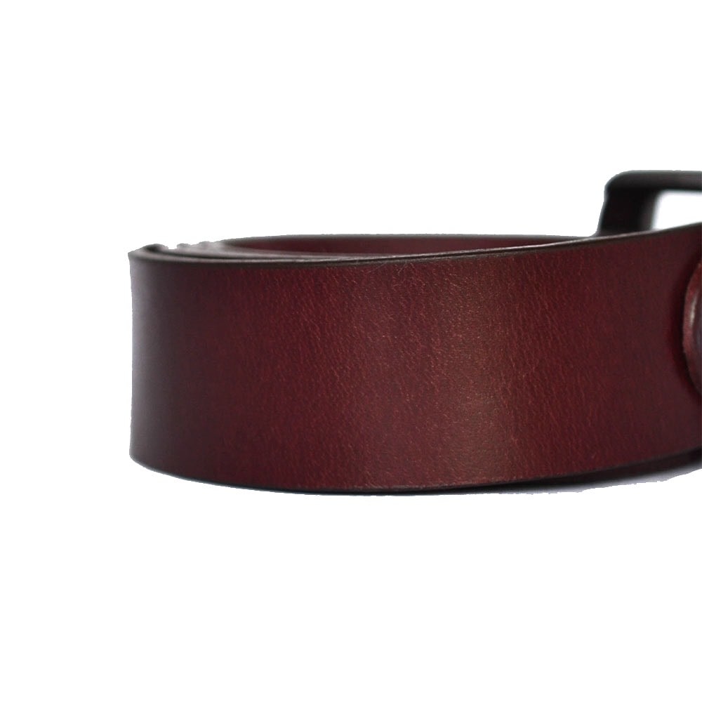 Leather Belt with Wide Pin Buckle