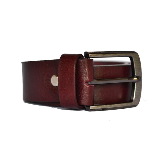 Leather Belt with Wide Pin Buckle