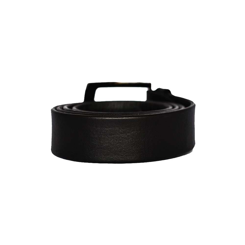 Handmade Black Leather Belt with Gunmetal Buckle