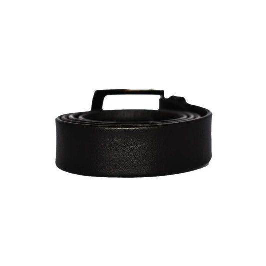 Handmade Black Leather Belt with Gunmetal Buckle