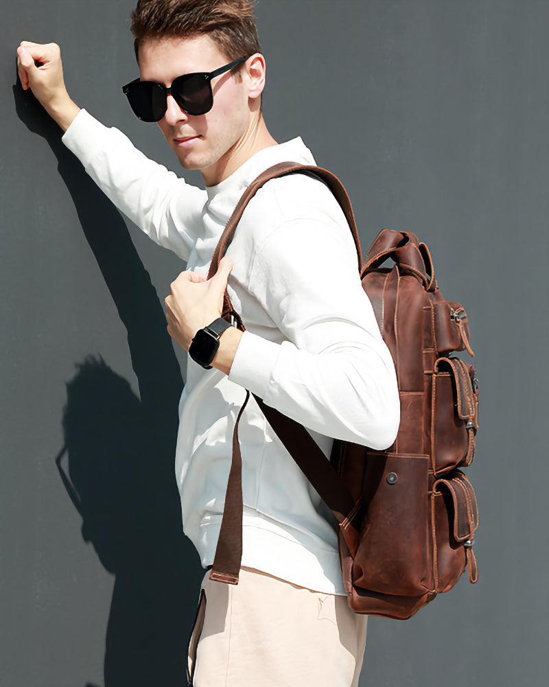 Gen Z Brown Leather College Bag