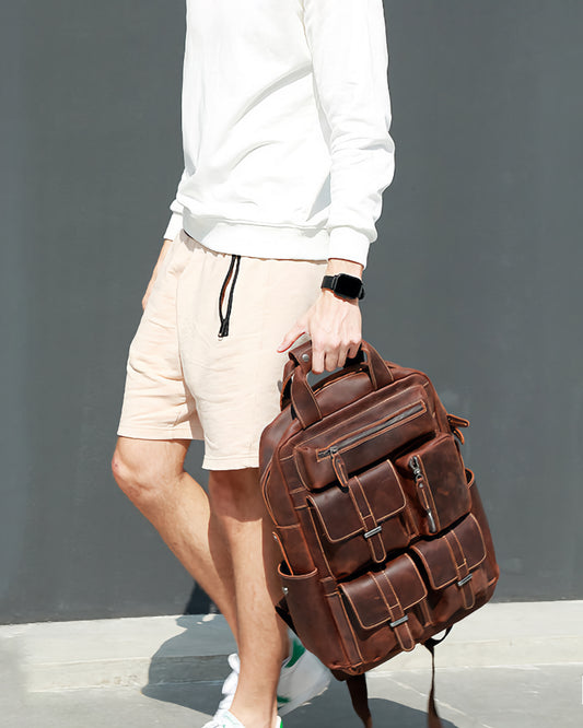 Gen Z Brown Leather College Bag