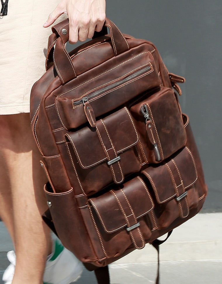 Gen Z Brown Leather College Bag
