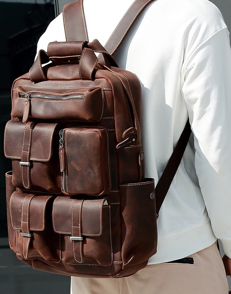 Gen Z Brown Leather College Bag