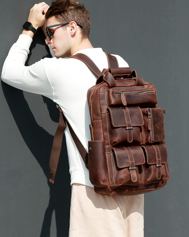 Gen Z Brown Leather College Bag
