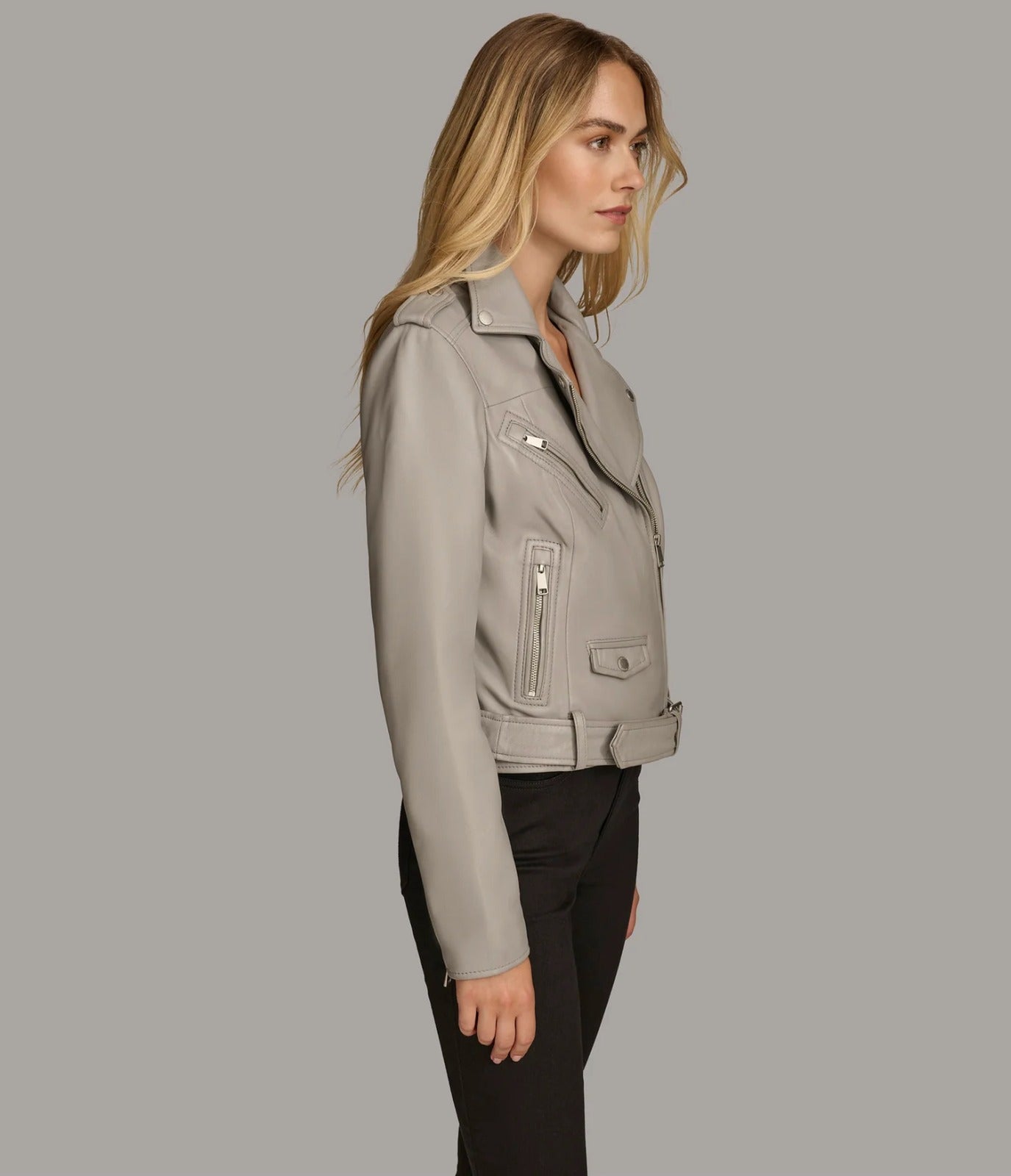 Premium Leather Jacket - Fancy Grey Leather Jacket