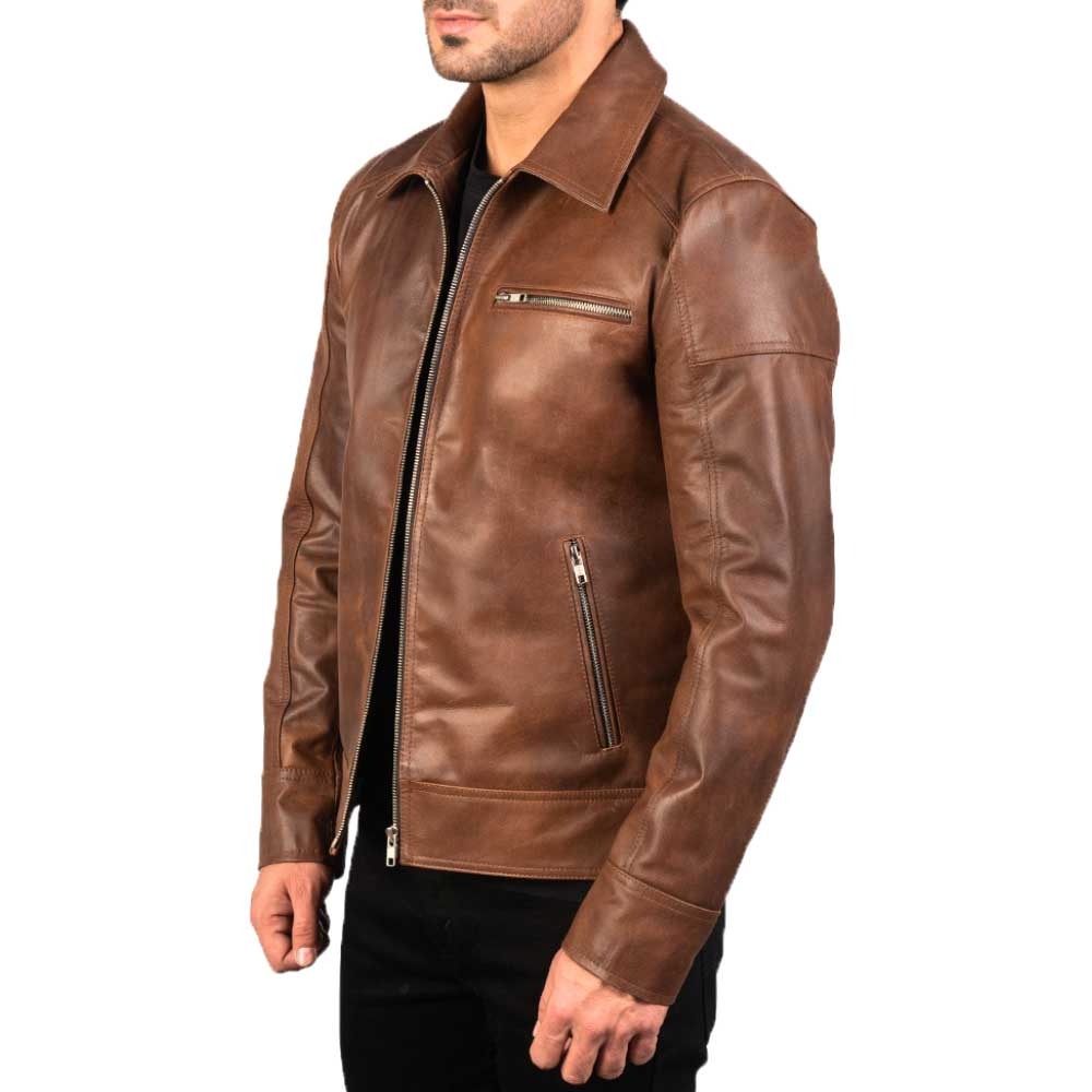 Men’s Classic Levi’s Style Leather Jacket