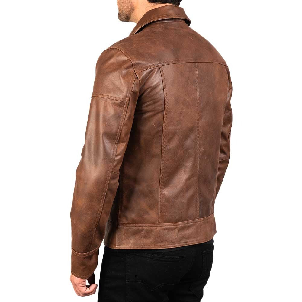 Men’s Classic Levi’s Style Leather Jacket