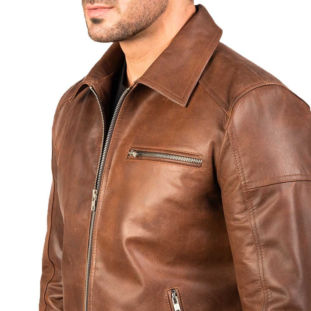 Men’s Classic Levi’s Style Leather Jacket
