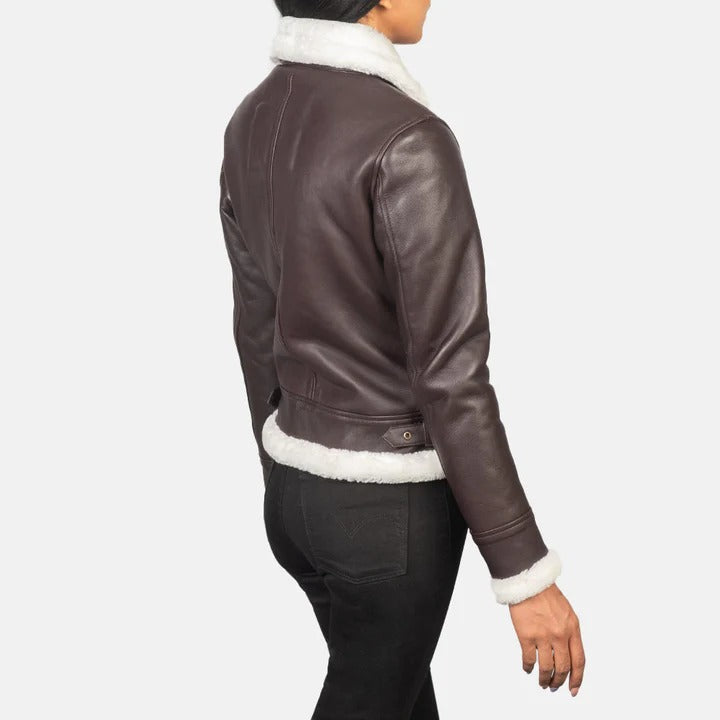 Westa A-2 Brown Leather Bomber Jacket
